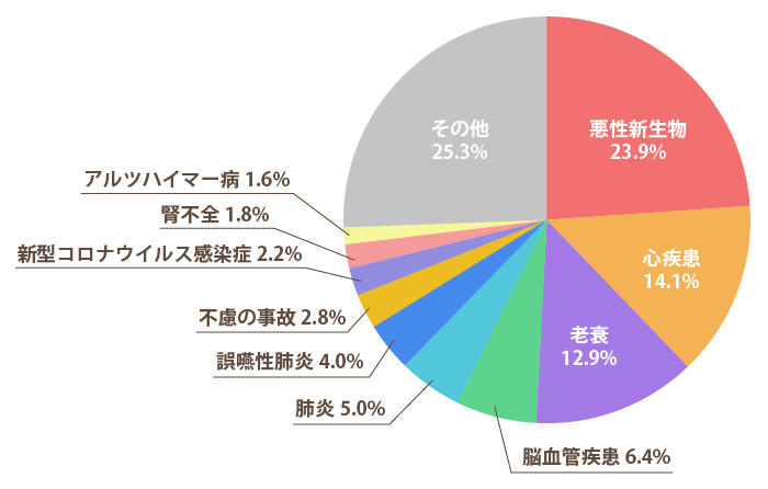 死因別年間死亡数の割合