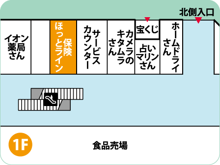 イオンジェームス山店フロアMAP