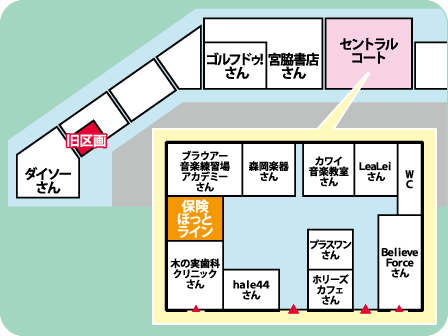 イオンタウン加古川店フロアMAP移転先案内
