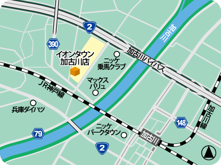 イオンタウン加古川店MAP