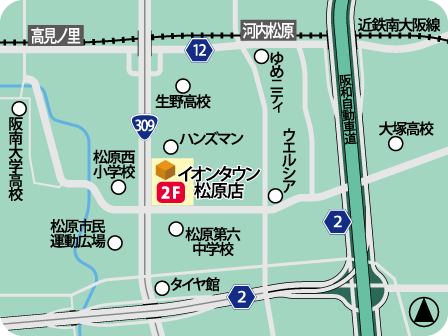イオンタウン松原店MAP