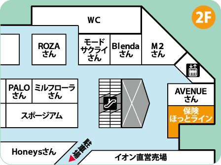 イオン八事店フロアMAP