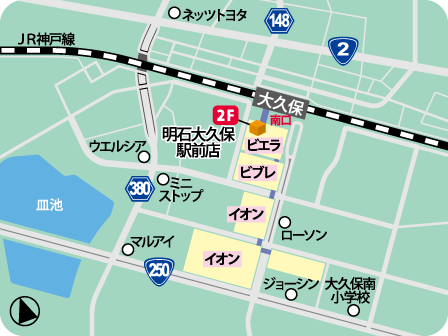 明石大久保駅前店MAP