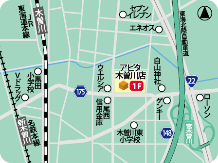 アピタ木曽川店MAP