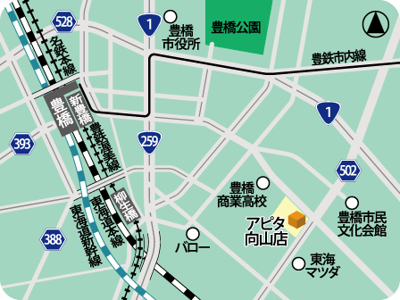 アピタ向山店MAP