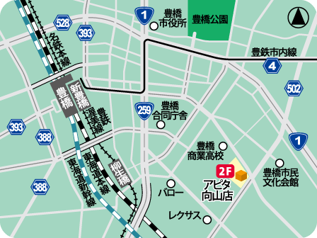 アピタ向山店MAP