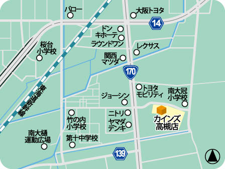 カインズ高槻店MAP