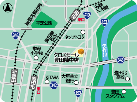クロスモール豊田陣中店MAP