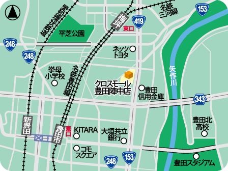 クロスモール豊田陣中店MAP