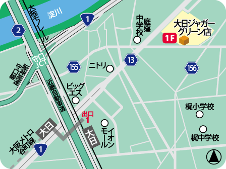 大日ジャガーグリーン店MAP