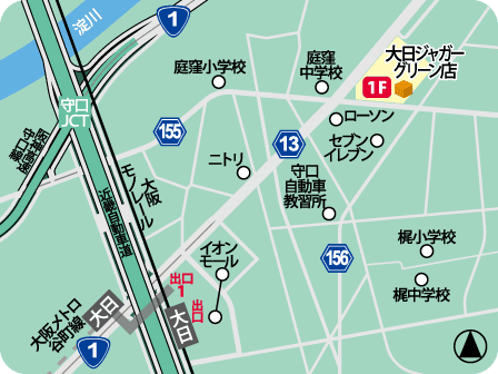 大日ジャガーグリーン店MAP