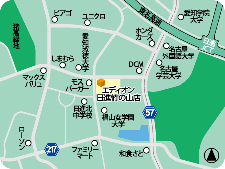 エディオン日進竹の山店MAP