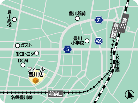 フィール豊川店MAP