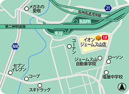 イオンジェームス山店MAP