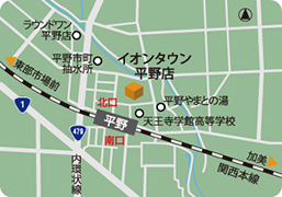 イオンタウン平野店MAP