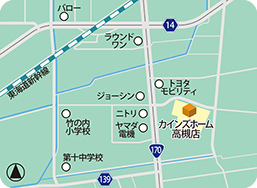 カインズホーム高槻店MAP