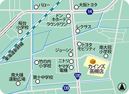 カインズ高槻店MAP