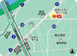 大日ジャガーグリーン店MAP