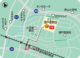 ドミー瀬戸菱野店MAP