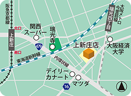 上新庄店MAP