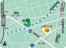 上新庄店MAP