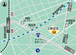 上新庄店MAP