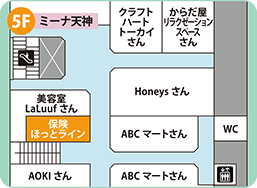 ミーナ天神店フロアMAP