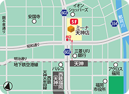 ミーナ天神店MAP