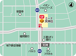 ミーナ天神店MAP