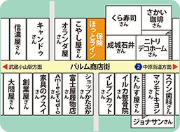 武蔵小山パルム店フロアマップ