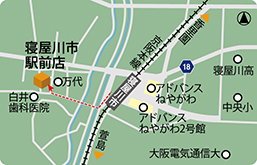 寝屋川市駅前店MAP