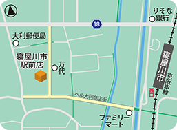 寝屋川市駅前店MAP