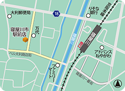 寝屋川市駅前店MAP