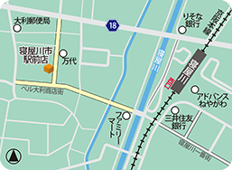 寝屋川市駅前店MAP