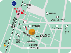 Luz大森店地図