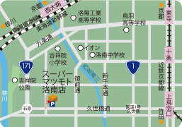 スーパーマツモト洛南店MAP