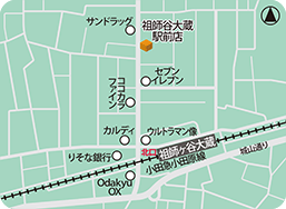 祖師谷大蔵駅前店MAP