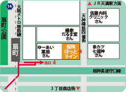 天神橋筋商店街店フロアマップ