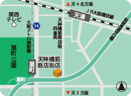 天神橋筋商店街店MAP
