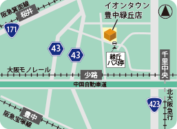 イオンタウン豊中緑丘店MAP