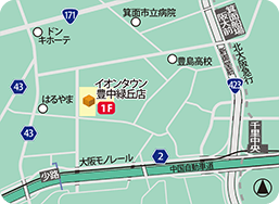 イオンタウン豊中緑丘店MAP