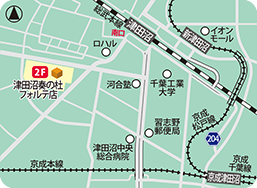 津田沼奏の杜フォルテ店MAP