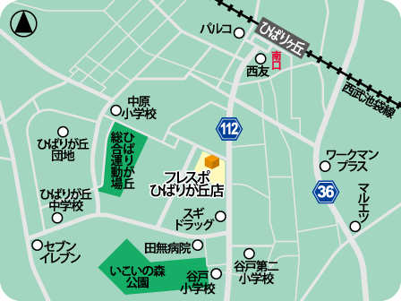 フレスポひばりが丘店MAP