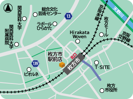 枚方市駅前店MAP