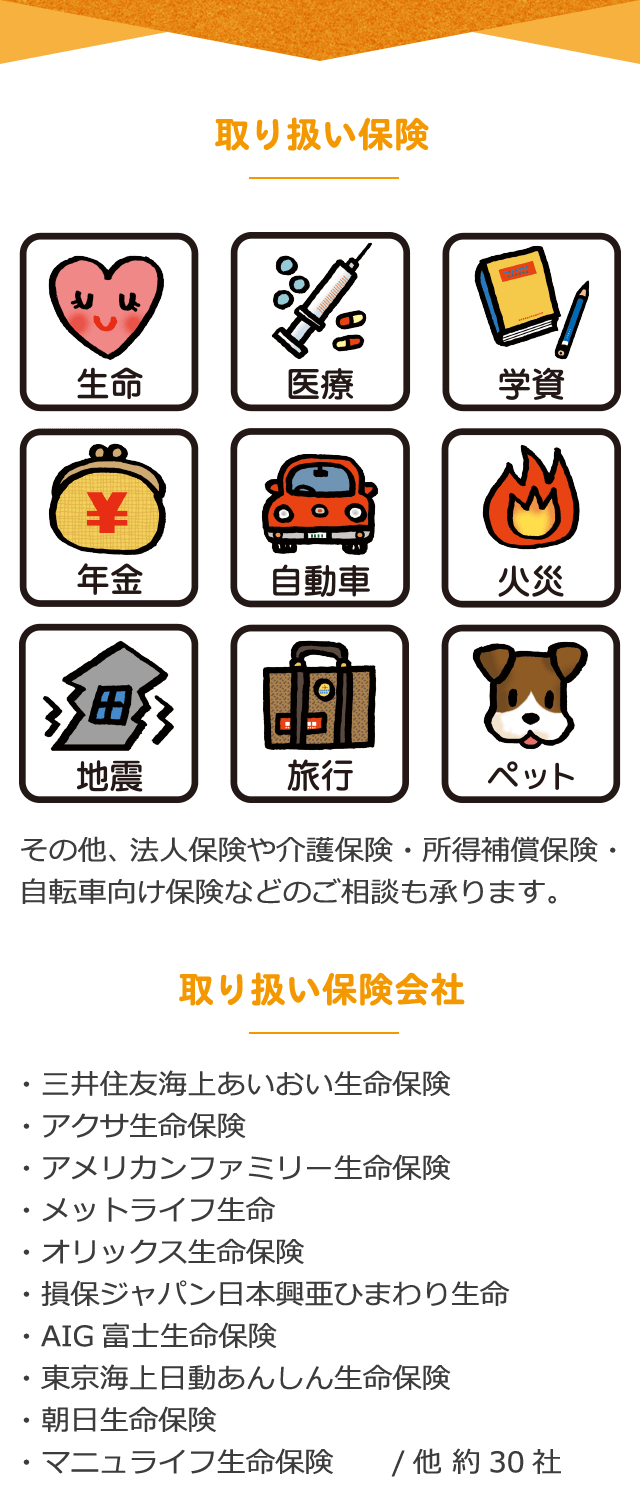 取り扱い保険