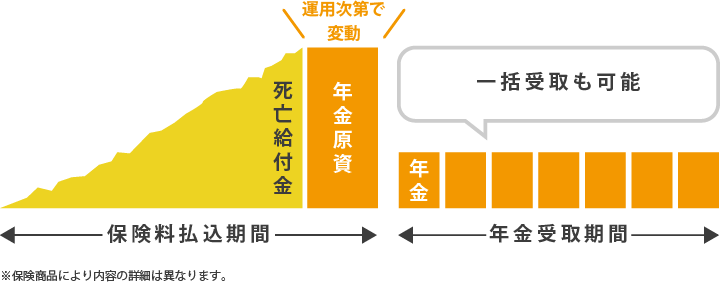 変額個人年金保険のイメージ