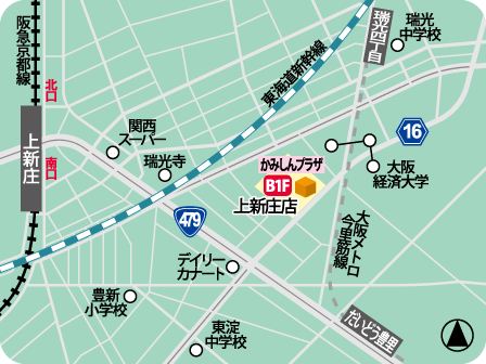 上新庄店MAP