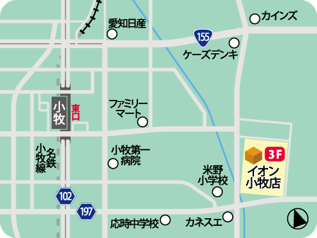 イオン小牧店MAP