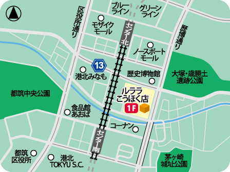 ルララこうほく店MAP