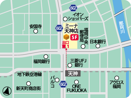 ミーナ天神店MAP